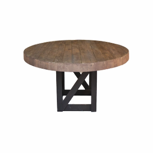 RUSTIC ROUND TABLE OF 1.80 DIAMETER - Image 1