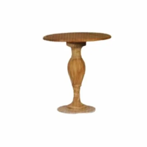 ROUND SIDE TABLE WITH TURNED LEG - Image 1