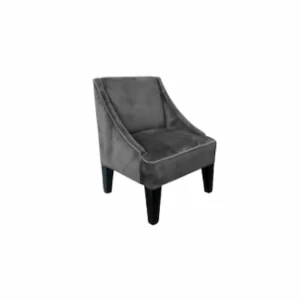 GREY VELVET SINGLE ARMCHAIR