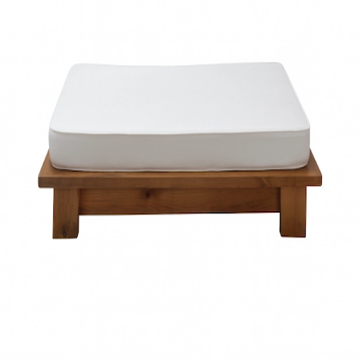 DOUBLE CEREMONIAL BENCH FOR GROOM IN NATURAL PINE AND RAW BLANKET - Image 1