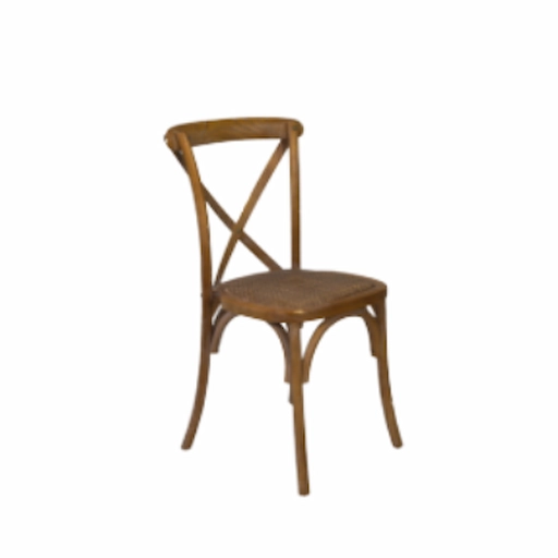 WOODEN CROSSBACK CHAIR - Image 1