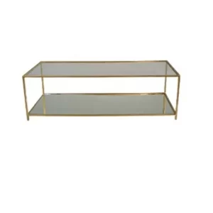 IRONWORK CREDENZA TABLE WITH MIRROR AND GLASS 2.30 LONG