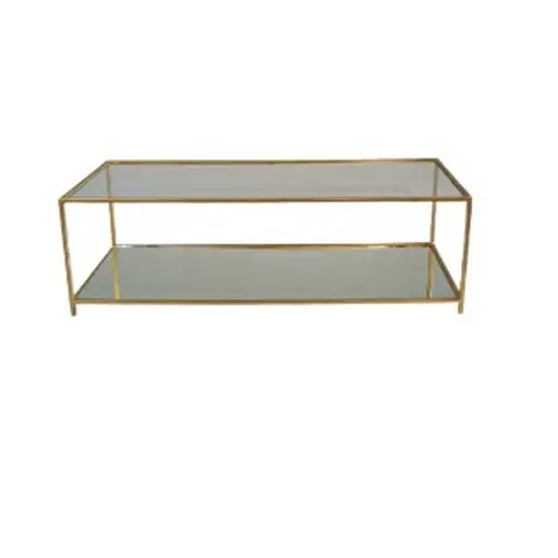 IRONWORK CREDENZA TABLE WITH MIRROR AND GLASS 2.30 LONG - Image 1
