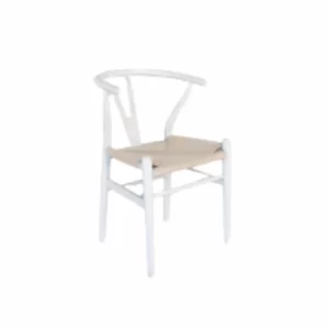 WHITE WISHBONE CHAIR