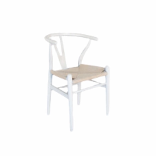 WHITE WISHBONE CHAIR - Image 1