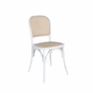 WHITE THONET CHAIR WITH PETATILLO