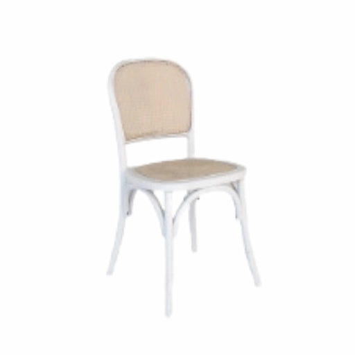 WHITE THONET CHAIR WITH PETATILLO - Image 1
