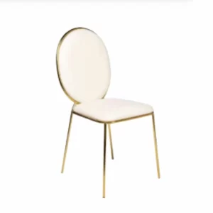 GOLD METAL OVAL BACK CHAIR