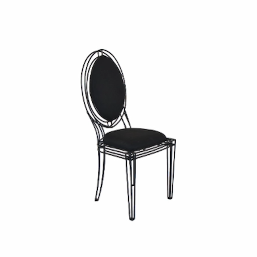 LOUIS XV OVAL IRONWORKS CHAIR - Image 1