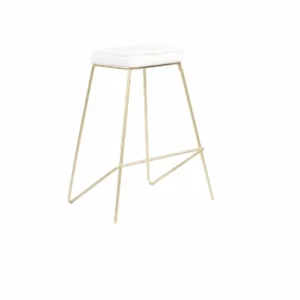 GOLD ABACO BENCH WHITE SEAT