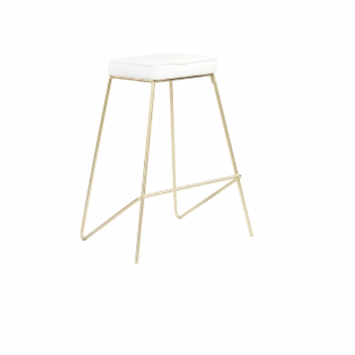 GOLD ABACO BENCH WHITE SEAT - Image 1