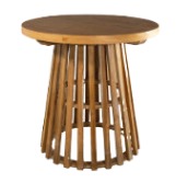 TEAK WOOD STRIPS BASE, TERTULIA HEIGHT