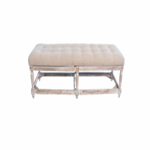BEIGE QUILTED DOUBLE BENCH - Image 1