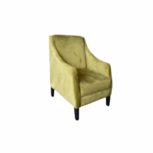 SINGLE ARMCHAIR IN OLIVE GREEN VELVET