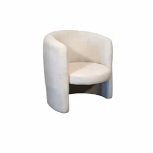 LANE INDIVIDUAL CURVED GENEVA IVORY ARMCHAIR