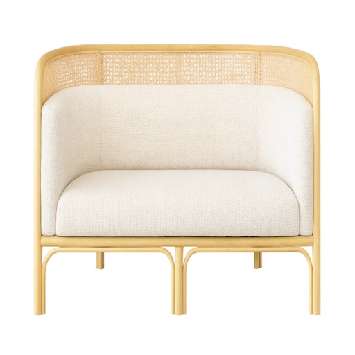 DOUBLE RATTAN ARMCHAIR - Image 1