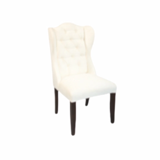 SAM WHITE UPFASHIONED WING CHAIR - Image 1