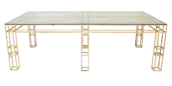 IRON GLASS TABLE - Image 1