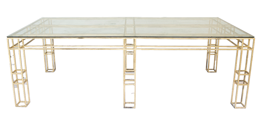 IRON GLASS TABLE - Image 1