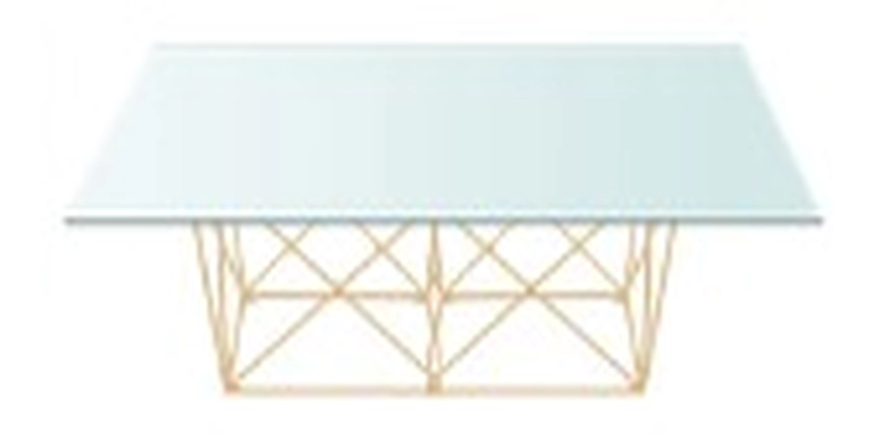 RECTANGULAR WROUGT IRON BASE FOR GLASS 1.20 X 2.40 - Image 1