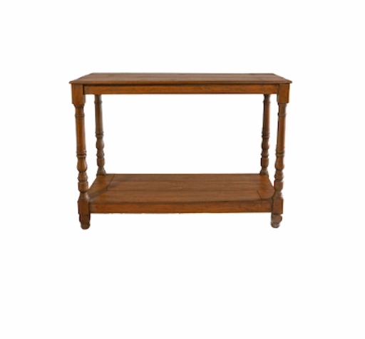 WOODEN HIGH TABLE WITH TURNED LEG - Image 1